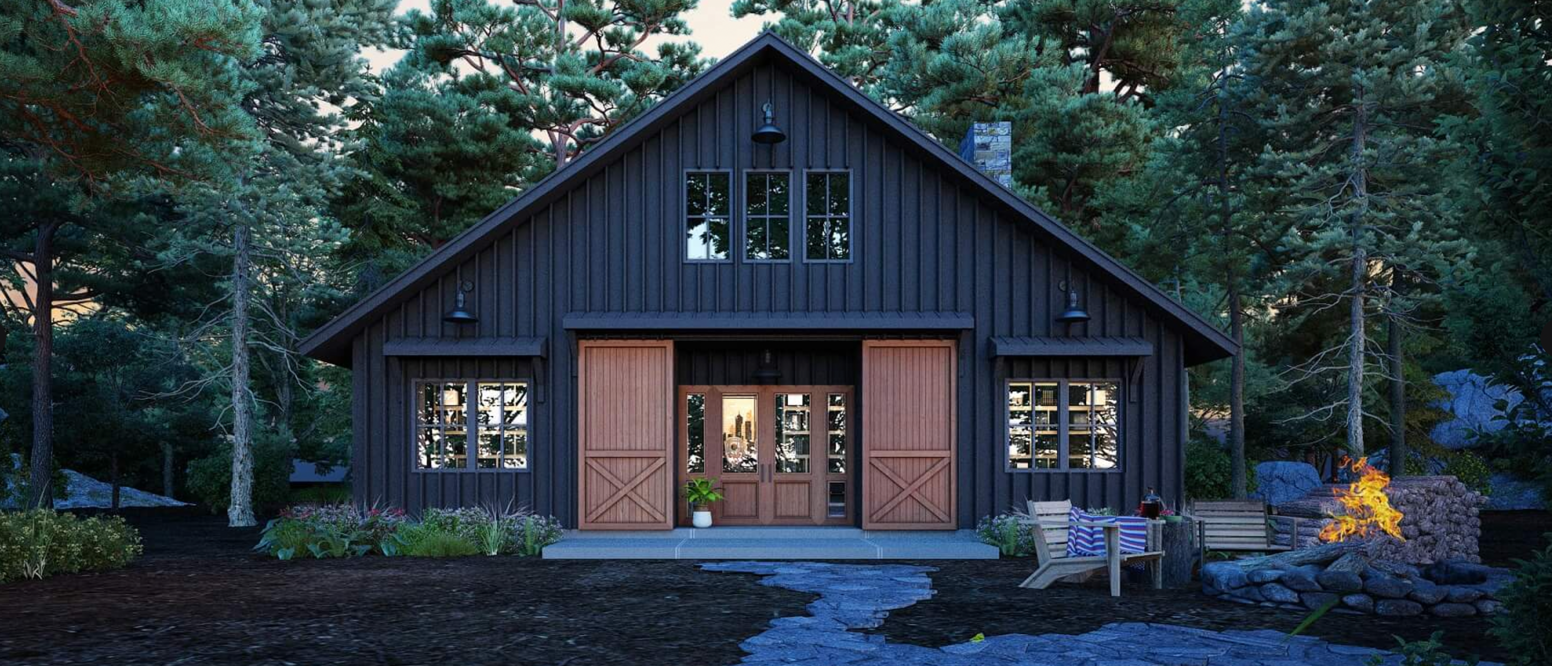 The Black Timber Steel Barndo House Kit