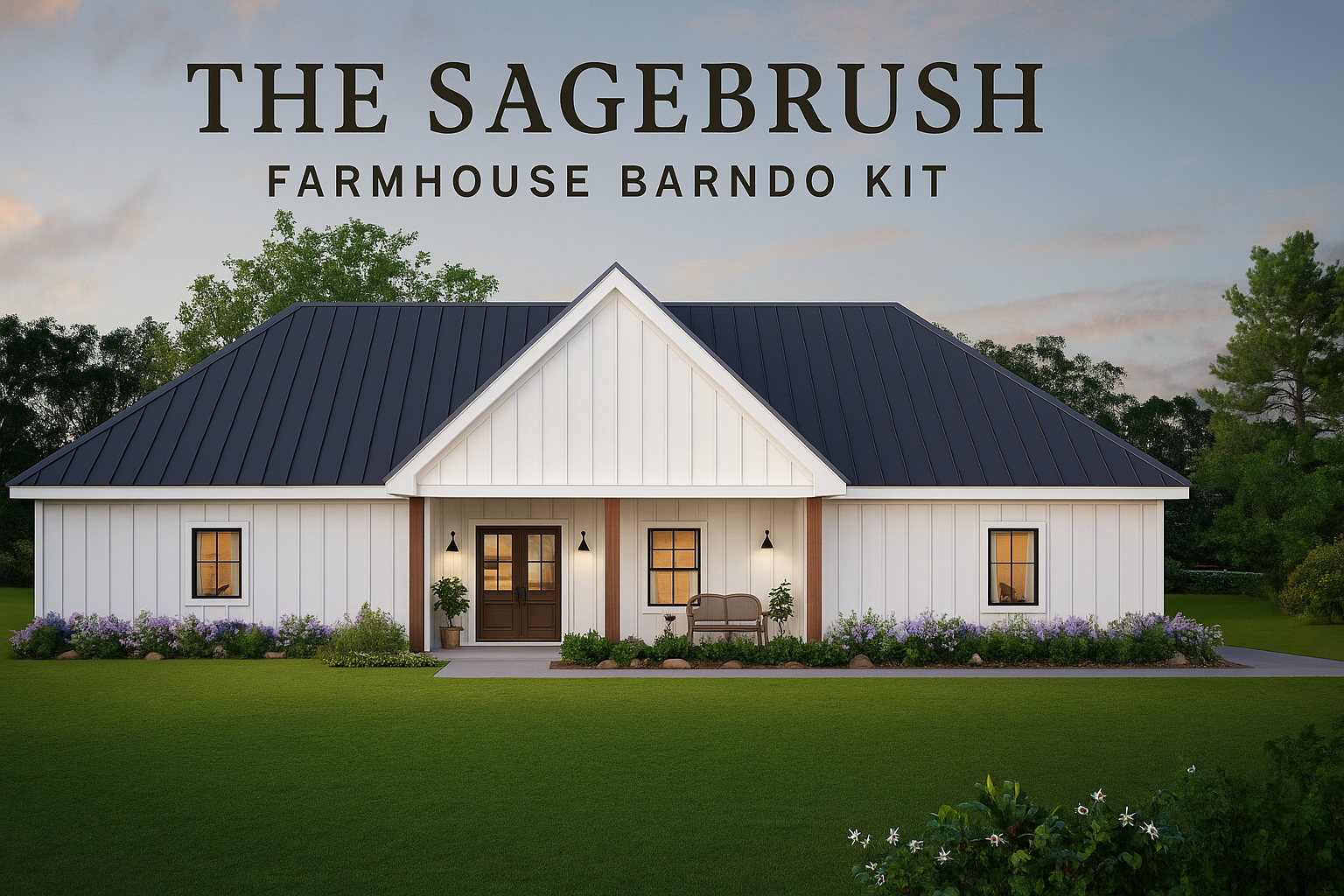 The Sagebrush Farmhouse Steel Barndo House Kit