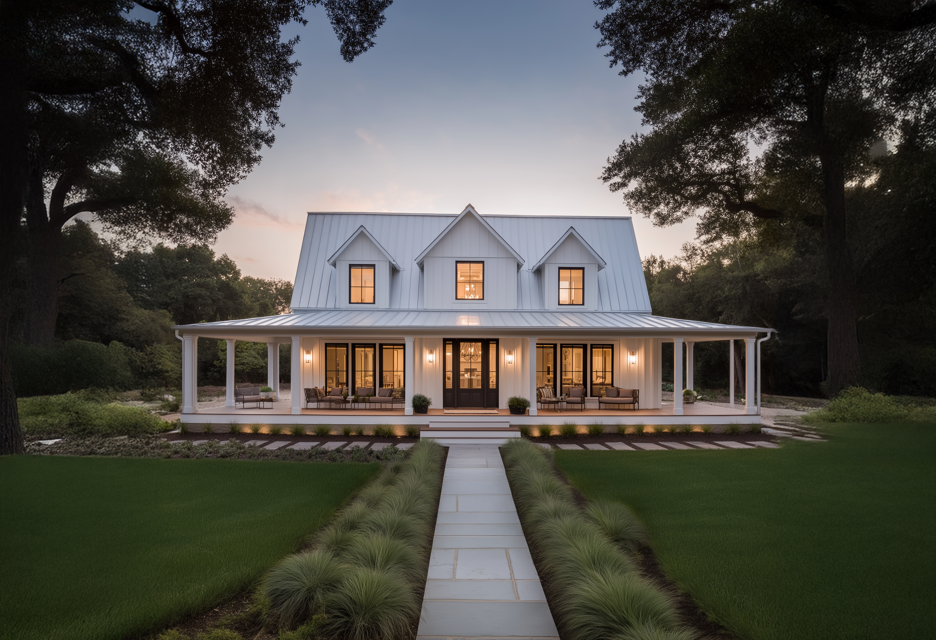 The White Oak Farmhouse Steel Barndo House Kit
